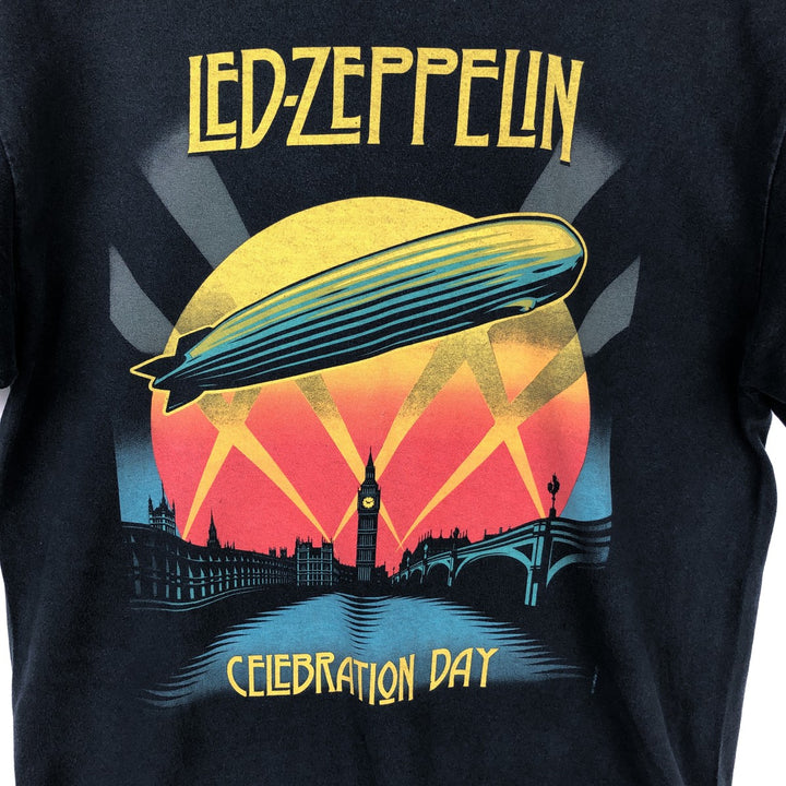 Gildan LED ZEPPELIN Band T-shirt, Men's L size cotton black type Vintage Second Hand