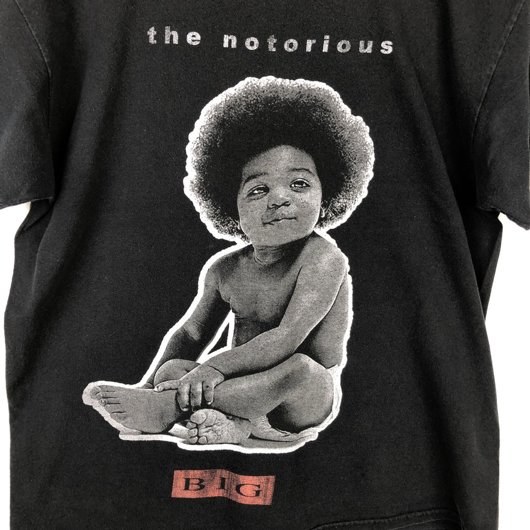 THE NOTORIUS BIG Rap T-shirt, Men's Size M unclear black type Vintage Second Hand