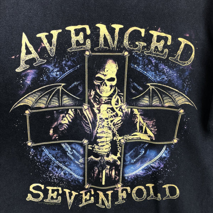Anvil AVENGED SEVENFOLD Band T-shirt cotton black type Vintage Second Hand