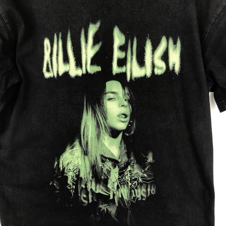 BILLIE EILISH Billie Eilish Band T-shirt Band T Men's M size unclear black type Vintage Second Hand
