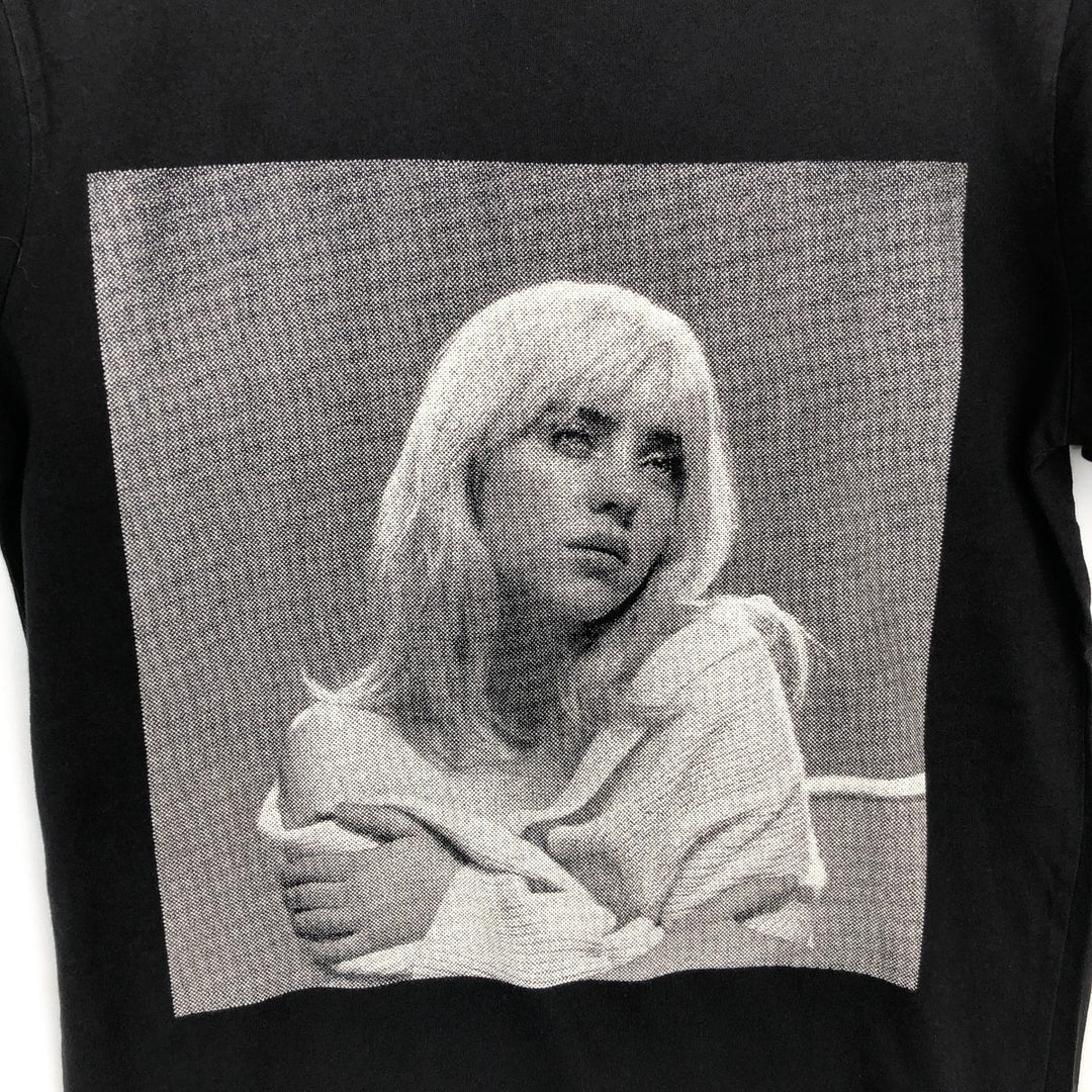 BILLIE EILISH Band T-shirt, Made in USA, Men's Size M cotton black type Vintage Second Hand
