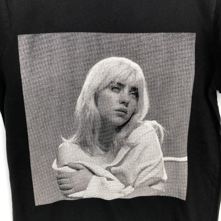 BILLIE EILISH Band T-shirt, Made in USA, Men's Size M cotton black type Vintage Second Hand