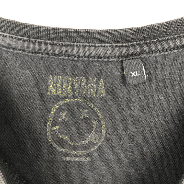 NIRVANA Nirvana Band T-shirt, Band T, Men's XL size cotton black type Vintage Second Hand