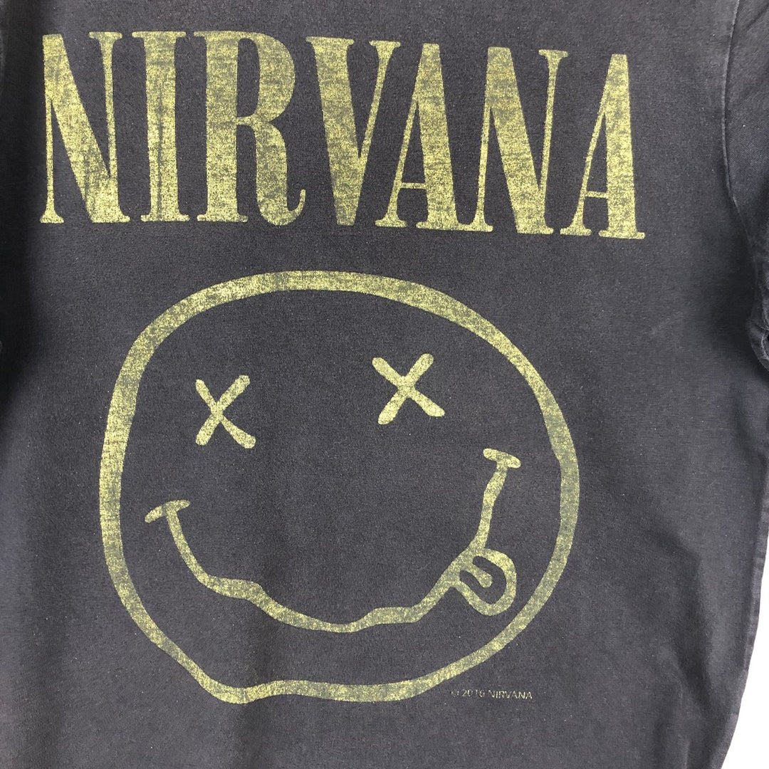 NIRVANA Nirvana Band T-shirt, Band T, Men's XL size cotton black type Vintage Second Hand