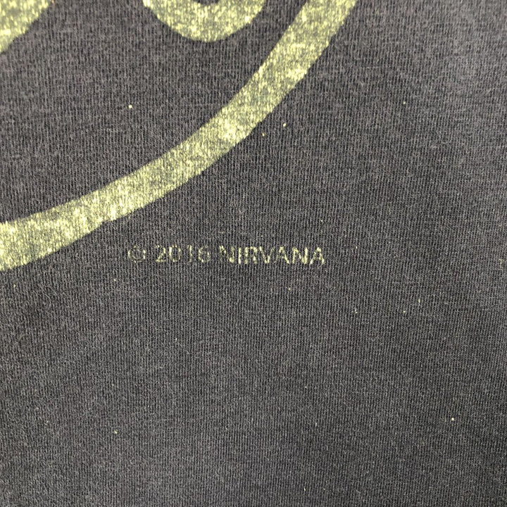 NIRVANA Nirvana Band T-shirt, Band T, Men's XL size cotton black type Vintage Second Hand
