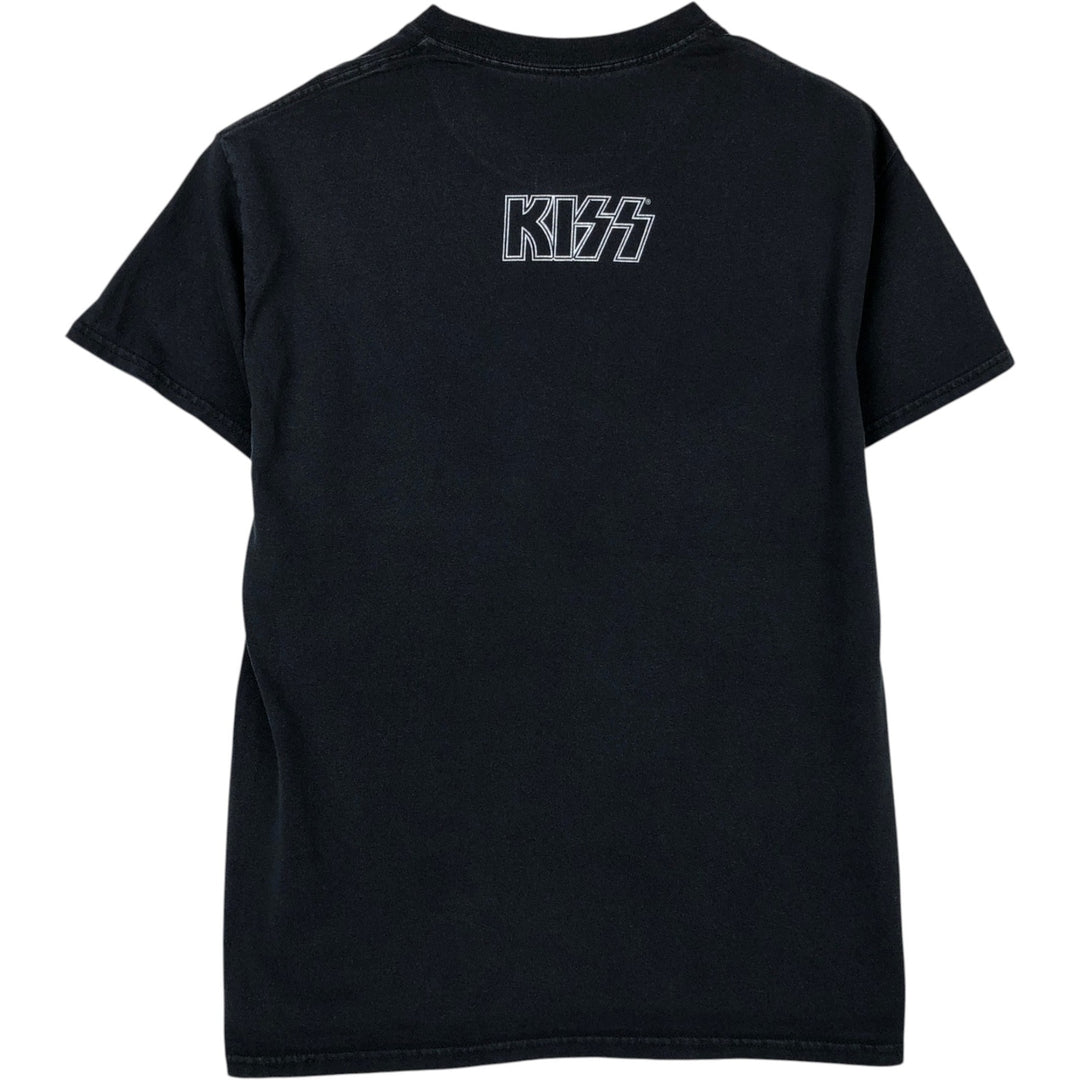 KISS Band T-shirt, Men's M size unclear black type Vintage Second Hand