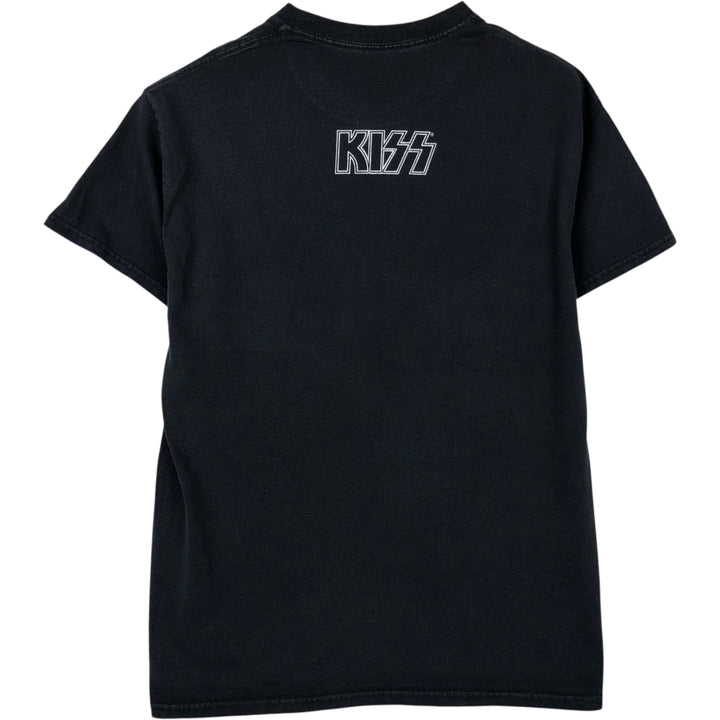 KISS Band T-shirt, Men's M size unclear black type Vintage Second Hand
