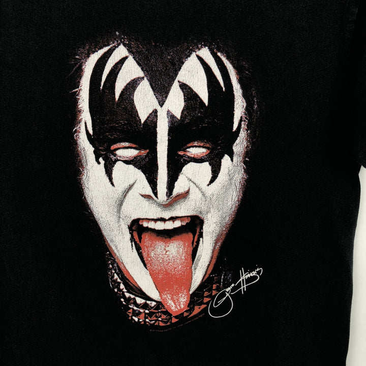 KISS Band T-shirt, Men's M size unclear black type Vintage Second Hand