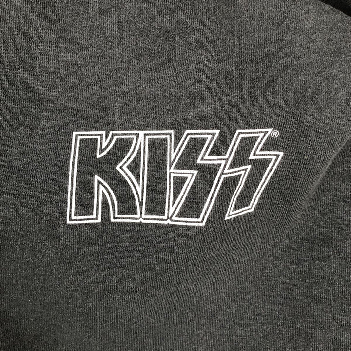 KISS Band T-shirt, Men's M size unclear black type Vintage Second Hand