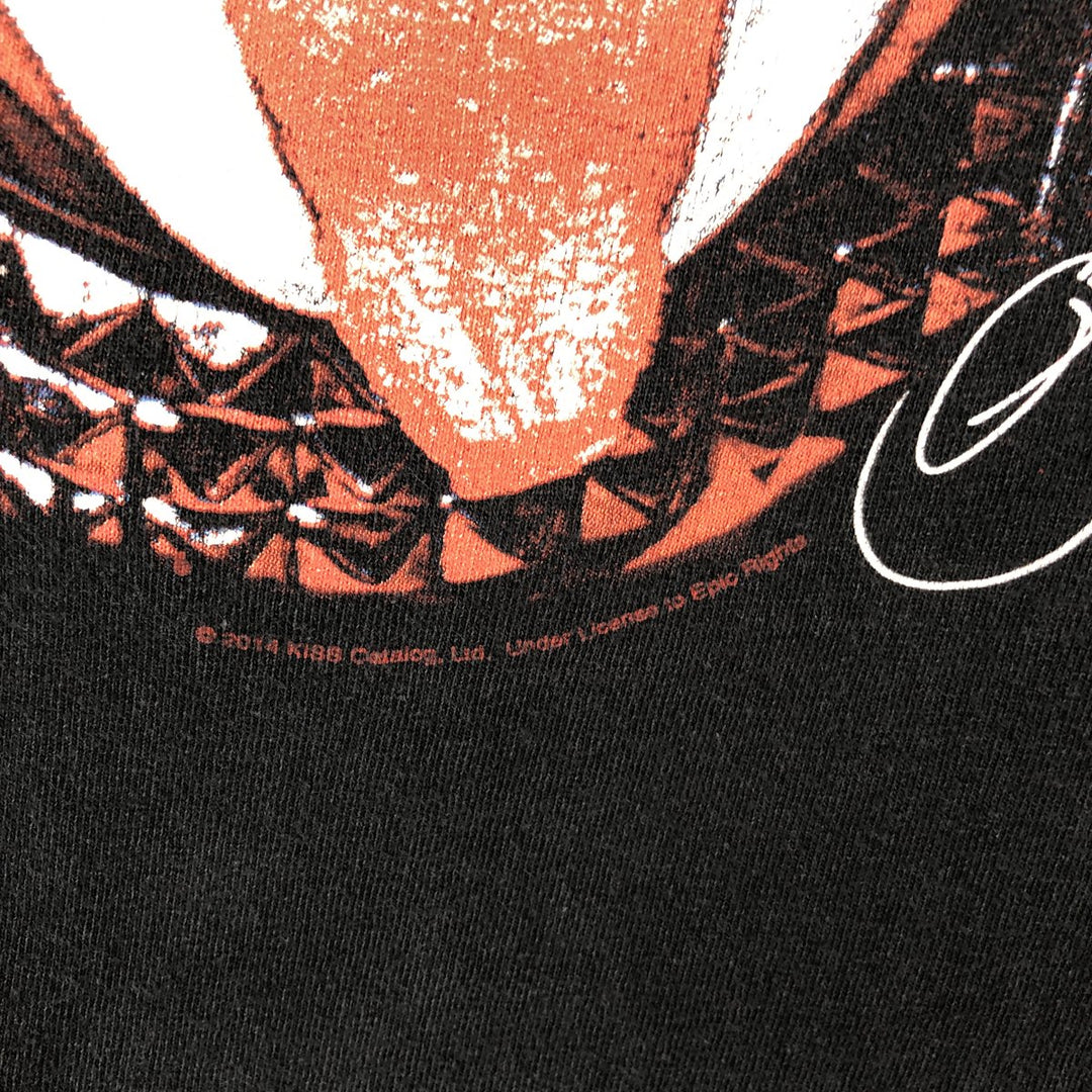KISS Band T-shirt, Men's M size unclear black type Vintage Second Hand