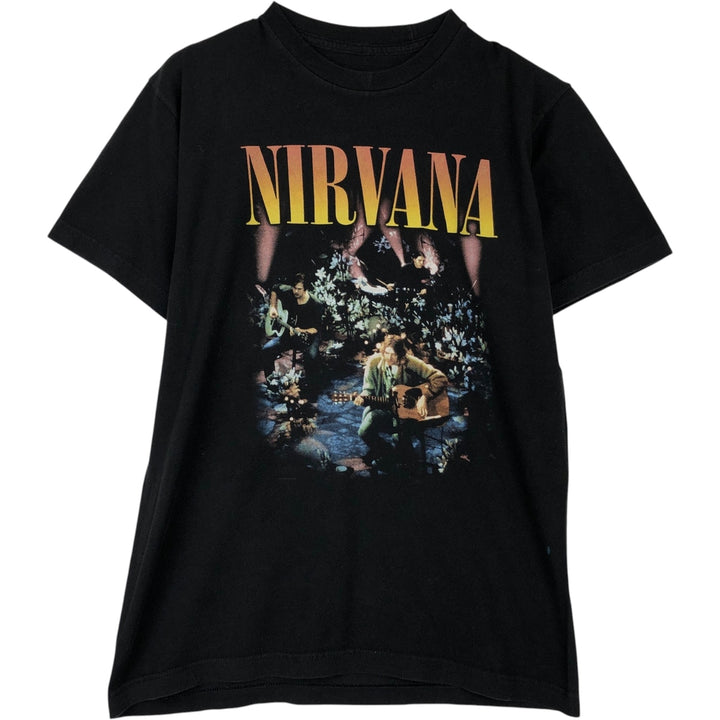 NIRVANA Nirvana Band T-shirt, Band T, Men's S size unclear black type Vintage Second Hand