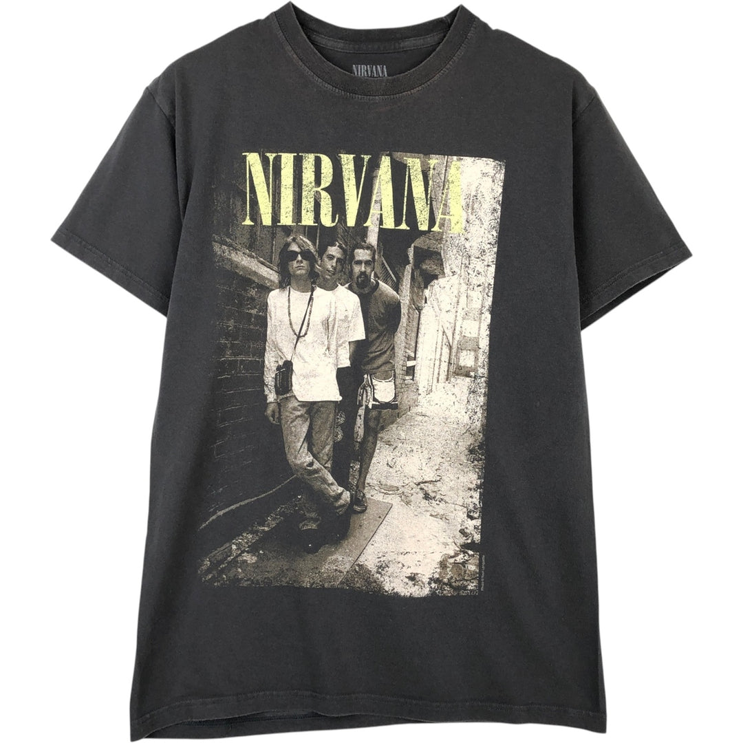 NIRVANA Nirvana Band T-shirt, Band T, Men's M size cotton Charcoal Vintage Second Hand