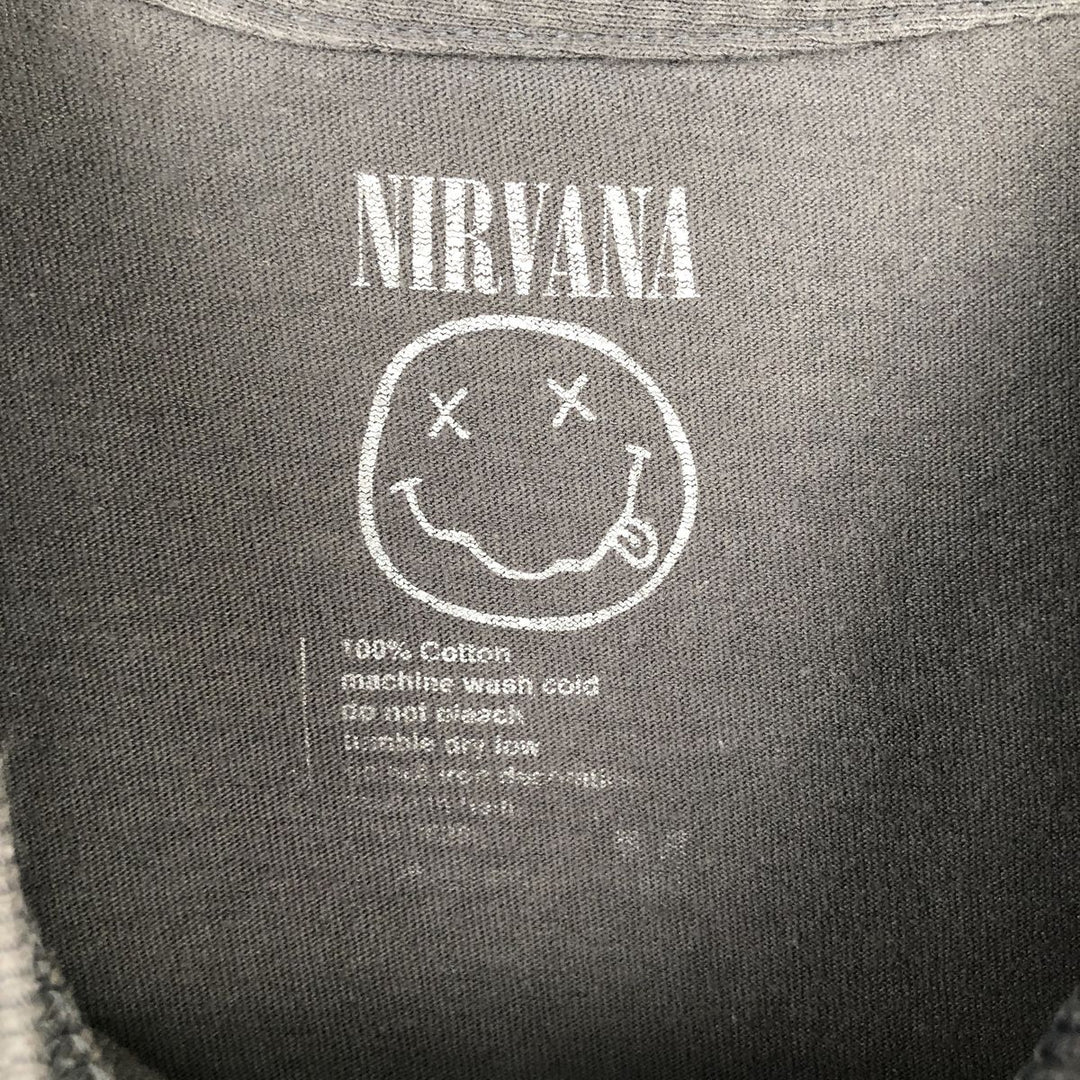 NIRVANA Nirvana Band T-shirt, Band T, Men's M size cotton Charcoal Vintage Second Hand