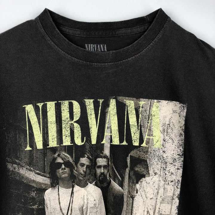 NIRVANA Nirvana Band T-shirt, Band T, Men's M size cotton Charcoal Vintage Second Hand