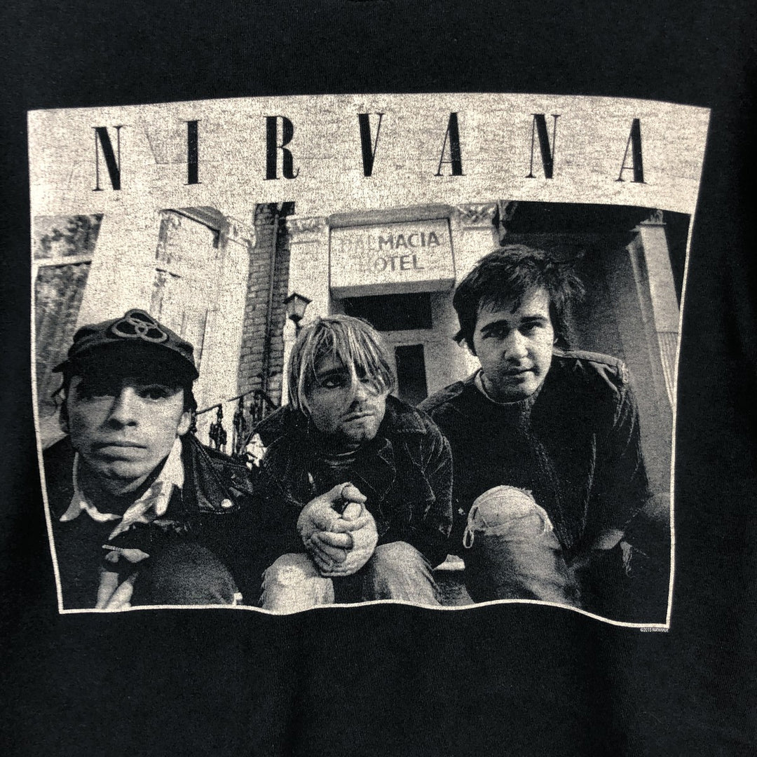 Gildan NIRVANA Band T-shirt, Men's Size S (approx.) cotton black type Vintage Second Hand