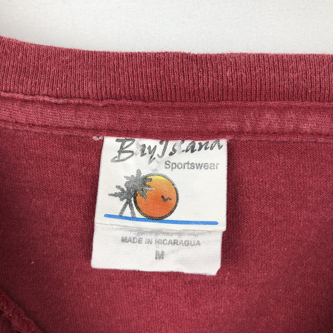Bay Island RED HOT CHILI PEPPERS Band T-Shirt (Men's Size M) cotton burgundy type Vintage Second Hand