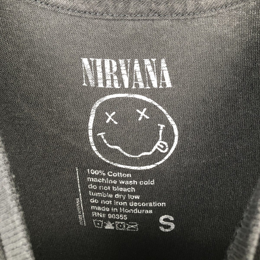 NIRVANA Nirvana Band T-shirt, Band T, Men's S size cotton black type Vintage Second Hand