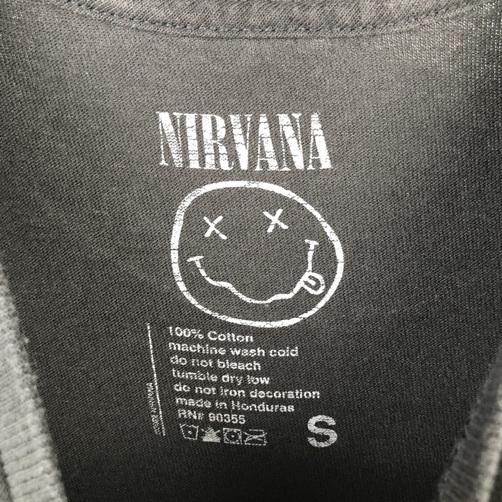 NIRVANA Nirvana Band T-shirt, Band T, Men's S size cotton black type Vintage Second Hand