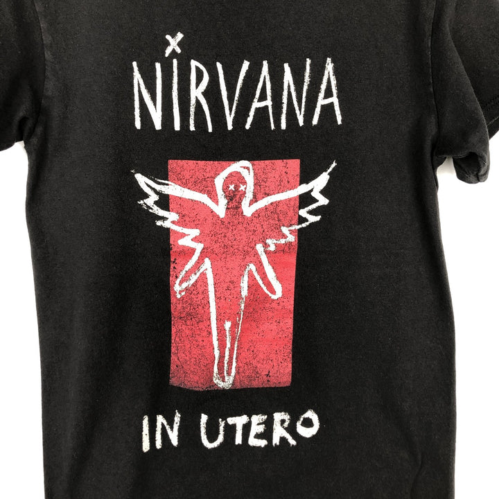 NIRVANA Nirvana Band T-shirt, Band T, Men's S size cotton black type Vintage Second Hand