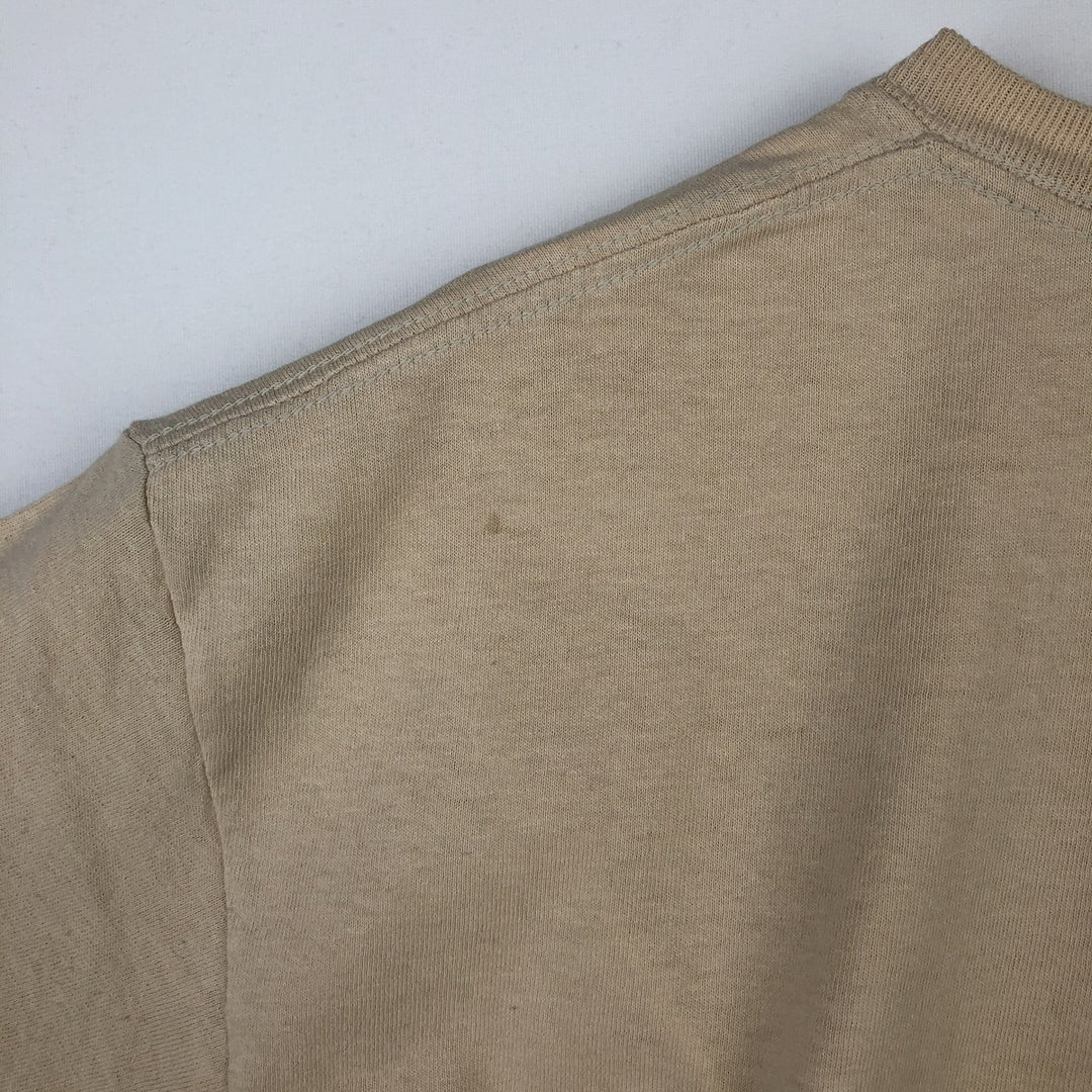Liquid Blue (Grateful Dead) Skull Pattern Floral Band T-Shirt (Men's Size M) cotton Beige type Vintage Second Hand