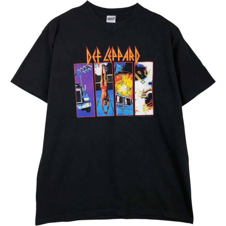 2000'S Anvil DEF LEPPARD Band T-shirt, Men's XL equivalent. cotton black type Vintage Second Hand