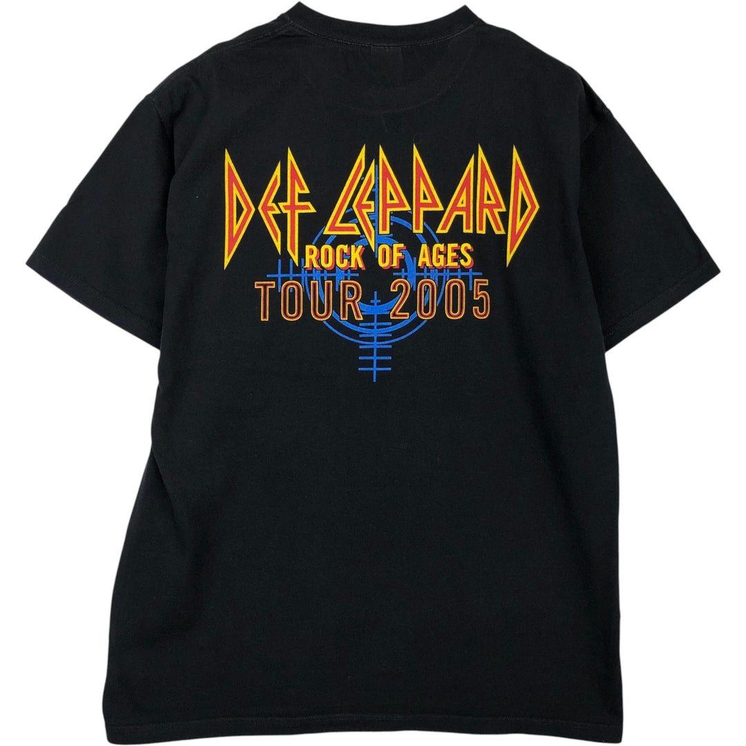 2000'S Anvil DEF LEPPARD Band T-shirt, Men's XL equivalent. cotton black type Vintage Second Hand