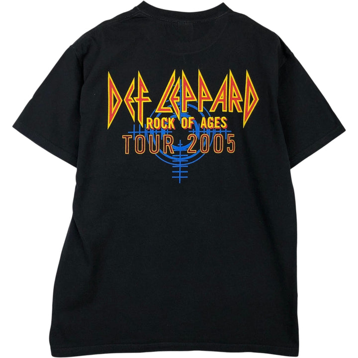 2000'S Anvil DEF LEPPARD Band T-shirt, Men's XL equivalent. cotton black type Vintage Second Hand