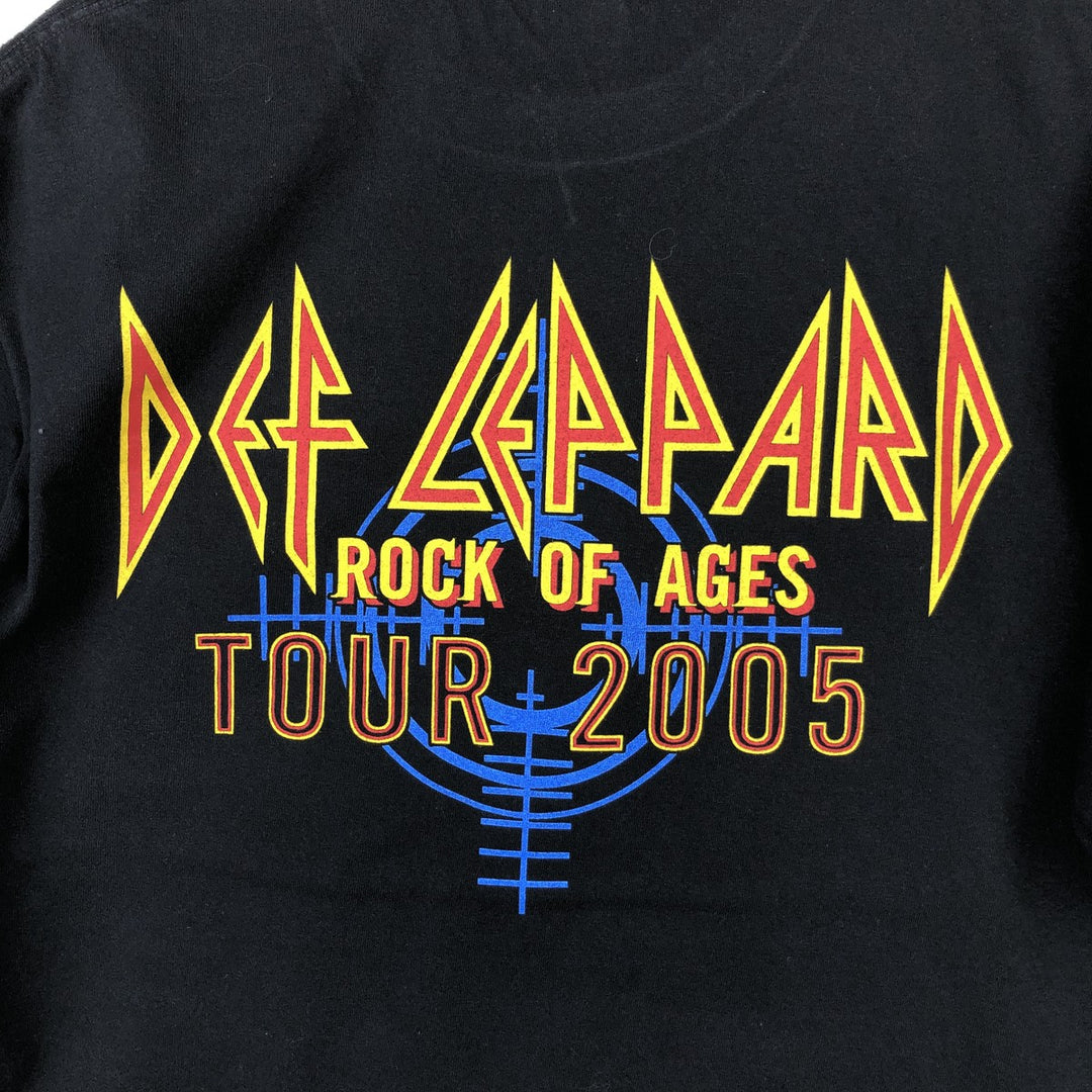 2000'S Anvil DEF LEPPARD Band T-shirt, Men's XL equivalent. cotton black type Vintage Second Hand