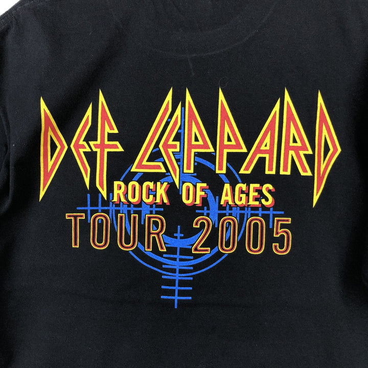2000'S Anvil DEF LEPPARD Band T-shirt, Men's XL equivalent. cotton black type Vintage Second Hand