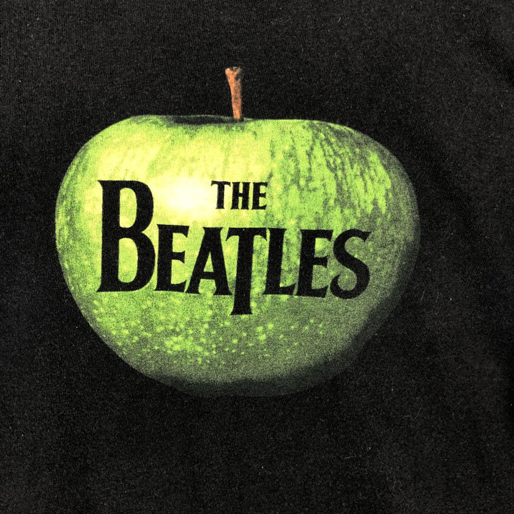 THE BEATLES Band T-shirt, Men's L size cotton black type Vintage Second Hand