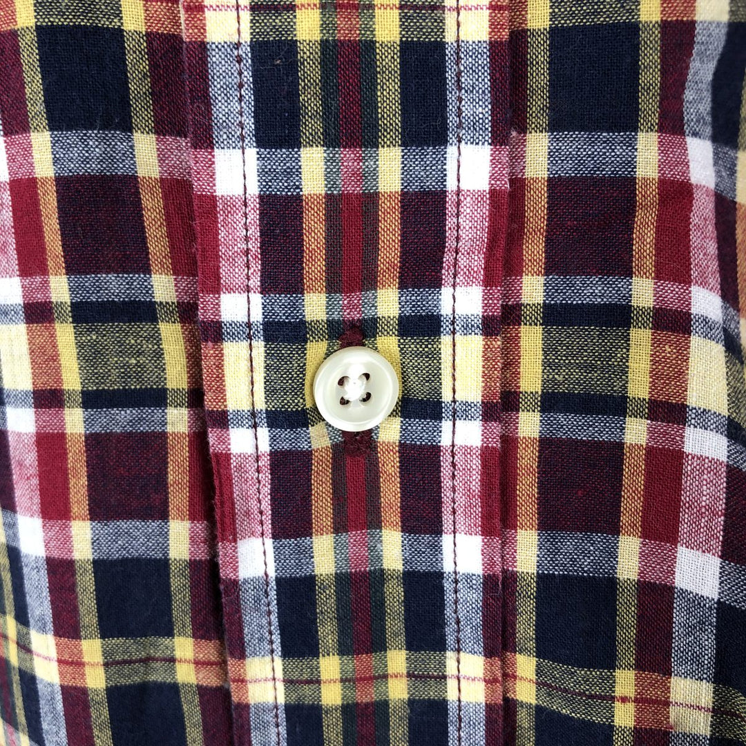Ralph Lauren BLAKE long sleeve button down check shirt, men's size L cotton red type Vintage Second Hand
