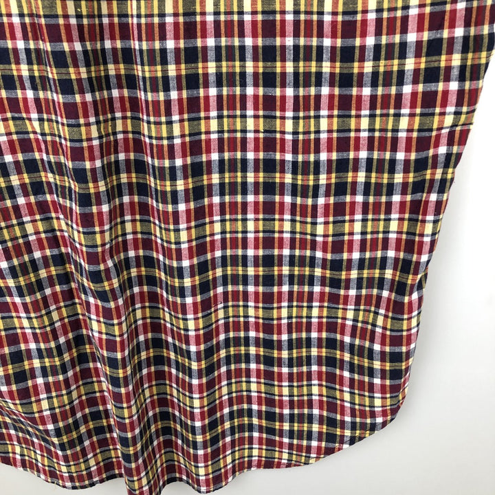 Ralph Lauren BLAKE long sleeve button down check shirt, men's size L cotton red type Vintage Second Hand