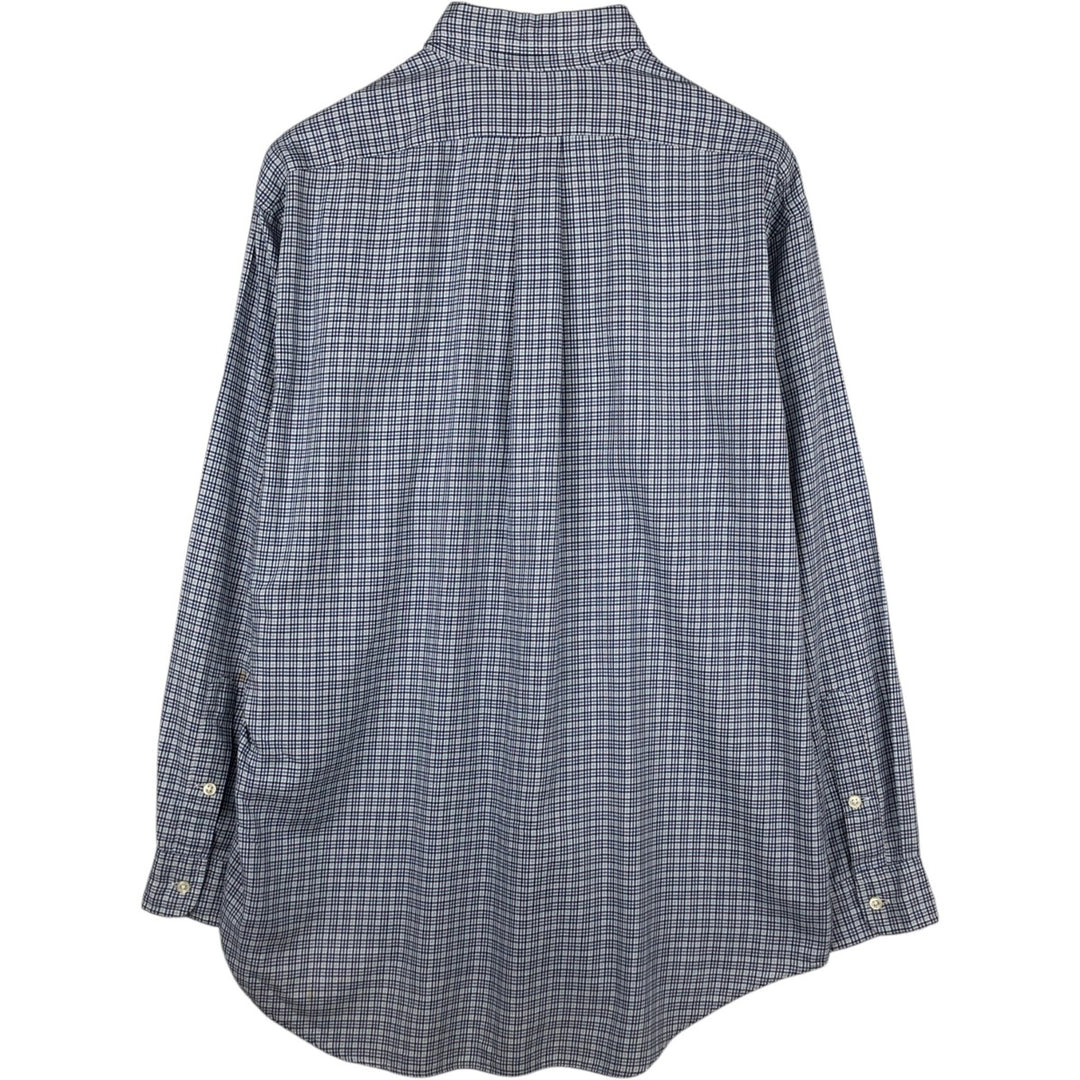 Ralph Lauren BLAKE long sleeve button down check shirt, men's size M cotton blue type Vintage Second Hand