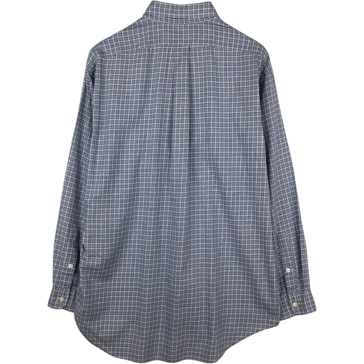 Ralph Lauren BLAKE long sleeve button down check shirt, men's size M cotton blue type Vintage Second Hand