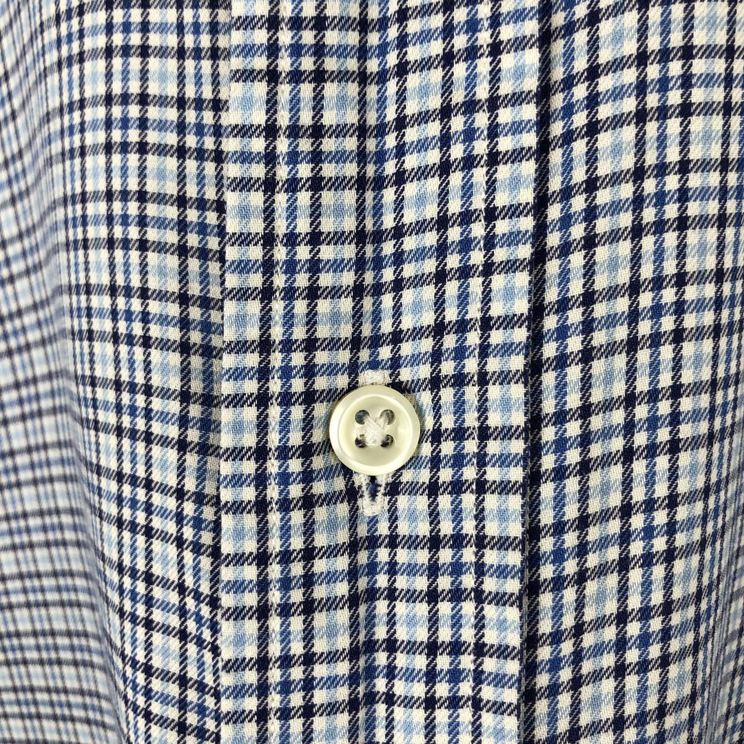 Ralph Lauren BLAKE long sleeve button down check shirt, men's size M cotton blue type Vintage Second Hand