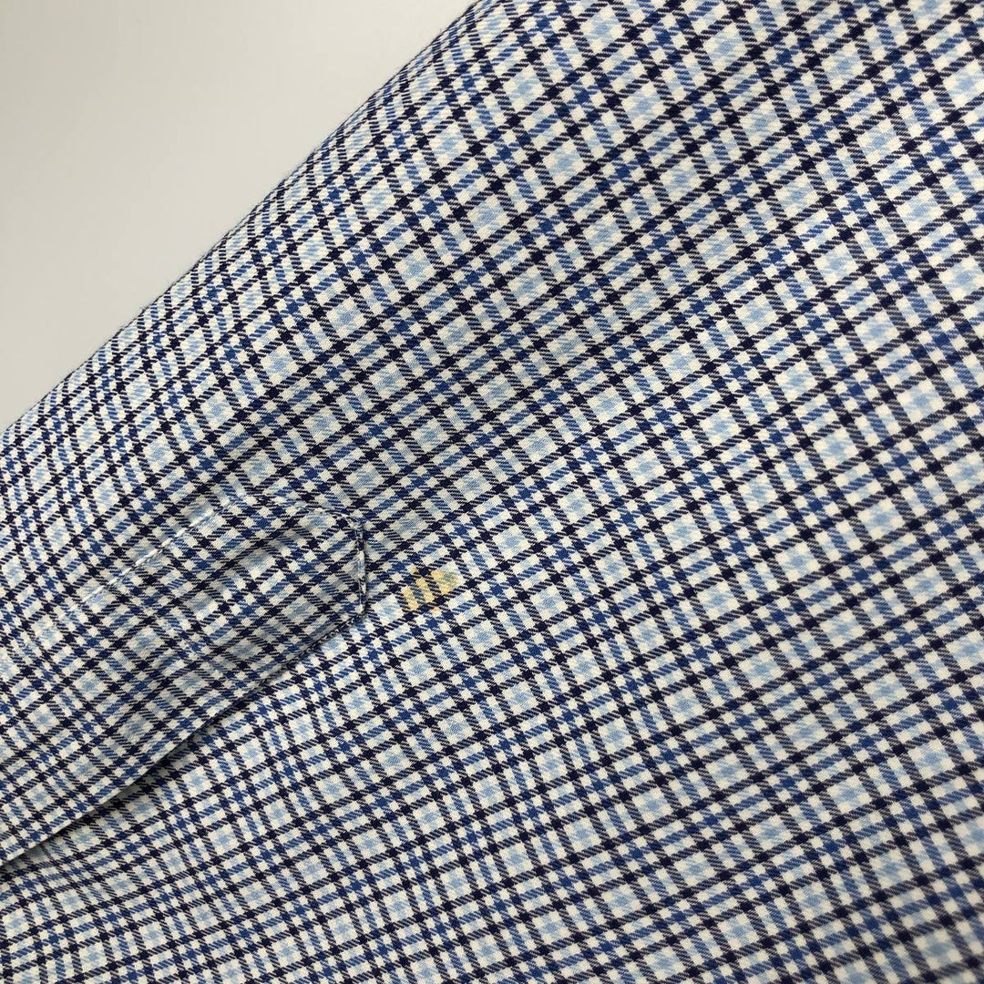 Ralph Lauren BLAKE long sleeve button down check shirt, men's size M cotton blue type Vintage Second Hand