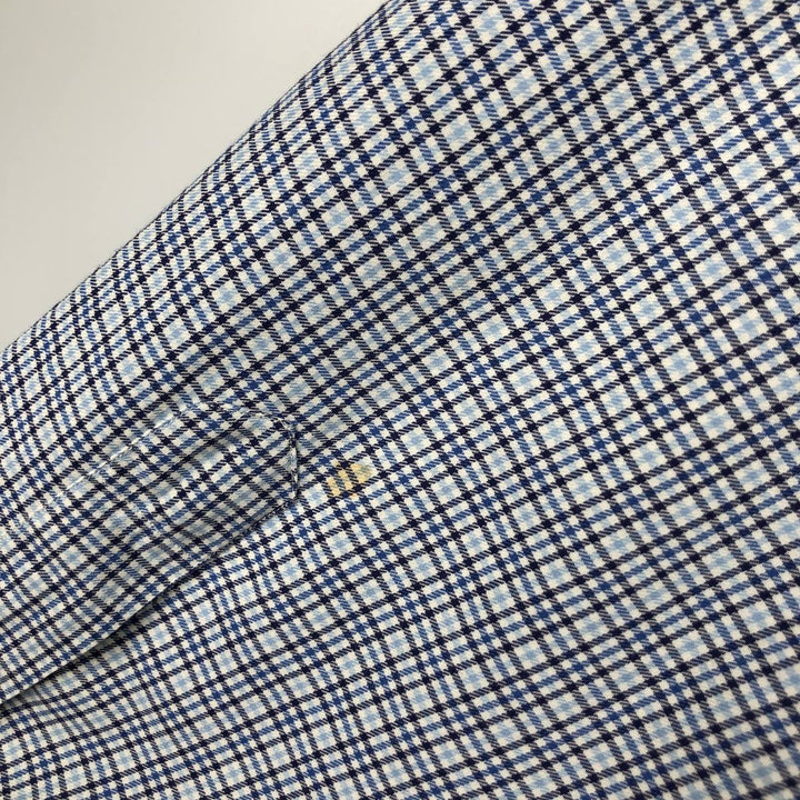 Ralph Lauren BLAKE long sleeve button down check shirt, men's size M cotton blue type Vintage Second Hand