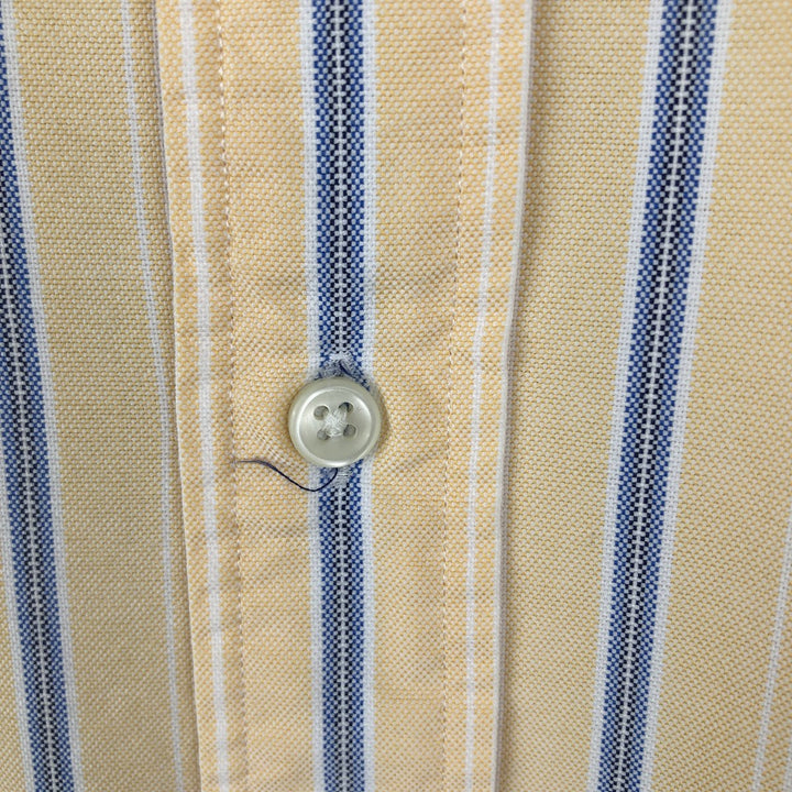 Ralph Lauren CUSTOM FIT long sleeve button down striped shirt men's size L cotton yellow type Vintage Second Hand