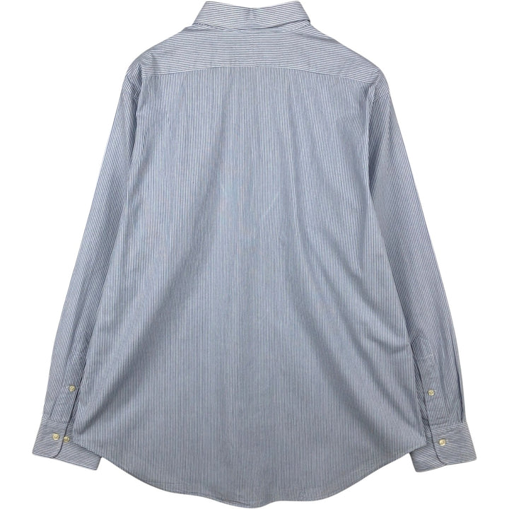 Ralph Lauren ANDREW Long-Sleeve Cotton Stripe Shirt, Men's Size XL (approx.) cotton Blue type light blue Vintage Second Hand