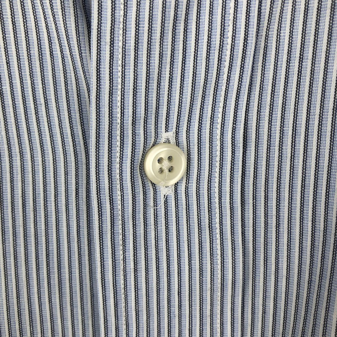 Ralph Lauren ANDREW Long-Sleeve Cotton Stripe Shirt, Men's Size XL (approx.) cotton Blue type light blue Vintage Second Hand
