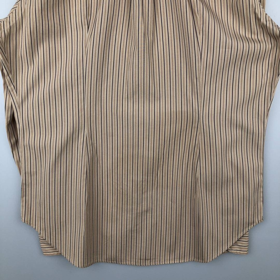 Ralph Lauren Classic Fit Long Sleeve Button Down Striped Shirt, Men's Size L cotton Beige type Vintage Second Hand