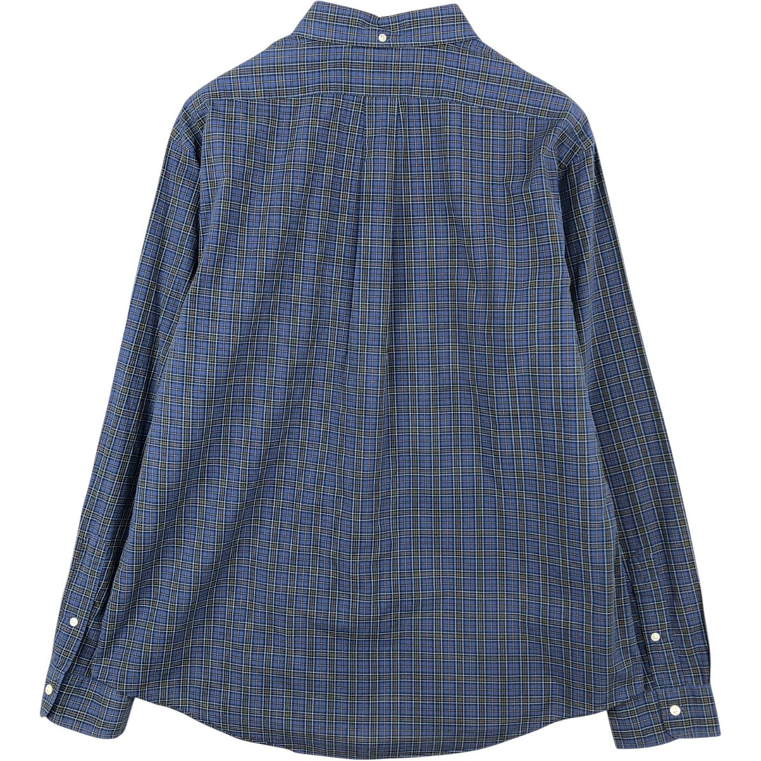 Ralph Lauren CUSTOM FIT long sleeve button down check shirt men's XL size cotton blue type Vintage Second Hand