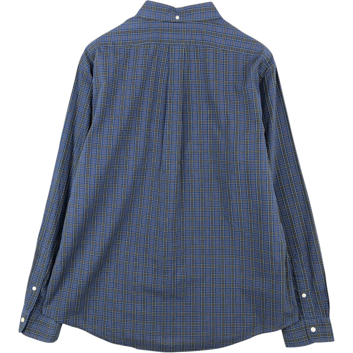 Ralph Lauren CUSTOM FIT long sleeve button down check shirt men's XL size cotton blue type Vintage Second Hand