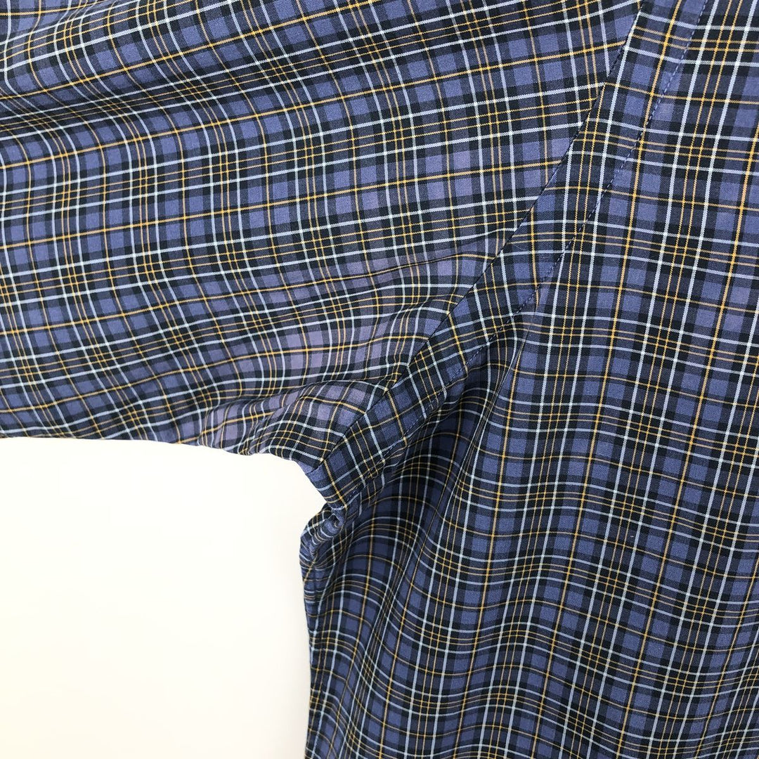Ralph Lauren CUSTOM FIT long sleeve button down check shirt men's XL size cotton blue type Vintage Second Hand