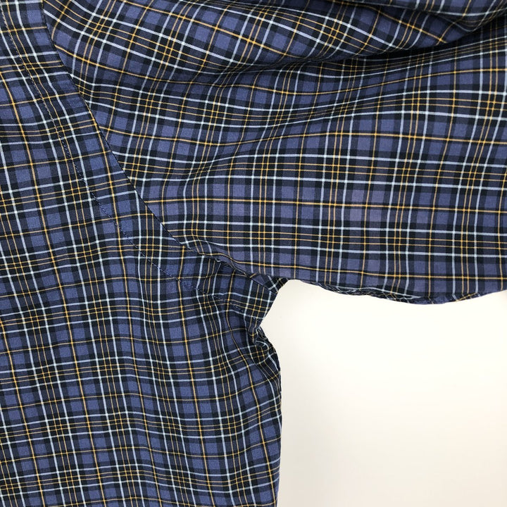 Ralph Lauren CUSTOM FIT long sleeve button down check shirt men's XL size cotton blue type Vintage Second Hand