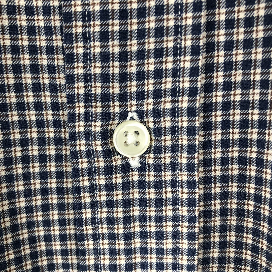 Ralph Lauren Classic Fit Long Sleeve Button Down Check Shirt Men's XL cotton blue type Vintage Second Hand