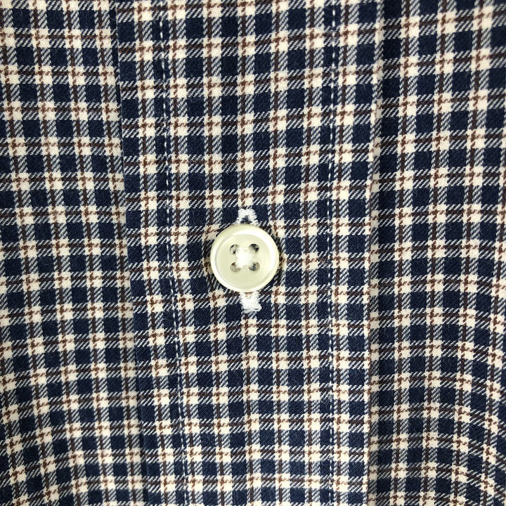 Ralph Lauren Classic Fit Long Sleeve Button Down Check Shirt Men's XL cotton blue type Vintage Second Hand