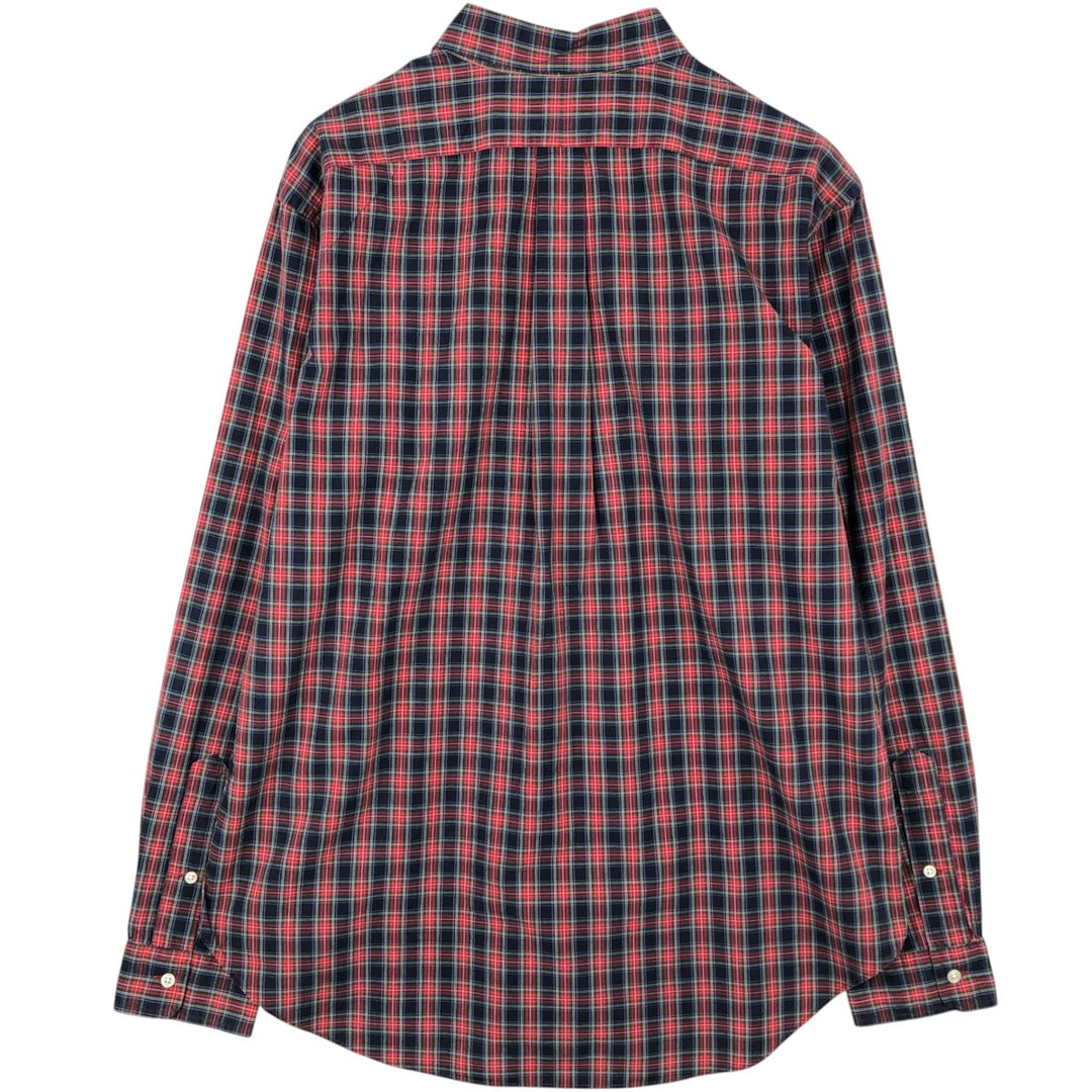 Ralph Lauren Classic Fit Long Sleeve Button Down Check Shirt, Men's Size L cotton red type Vintage Second Hand