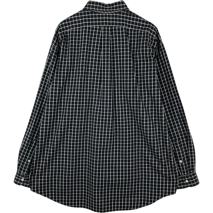 Ralph Lauren BLAKE long sleeve button down check shirt, men's XL size cotton black type Vintage Second Hand