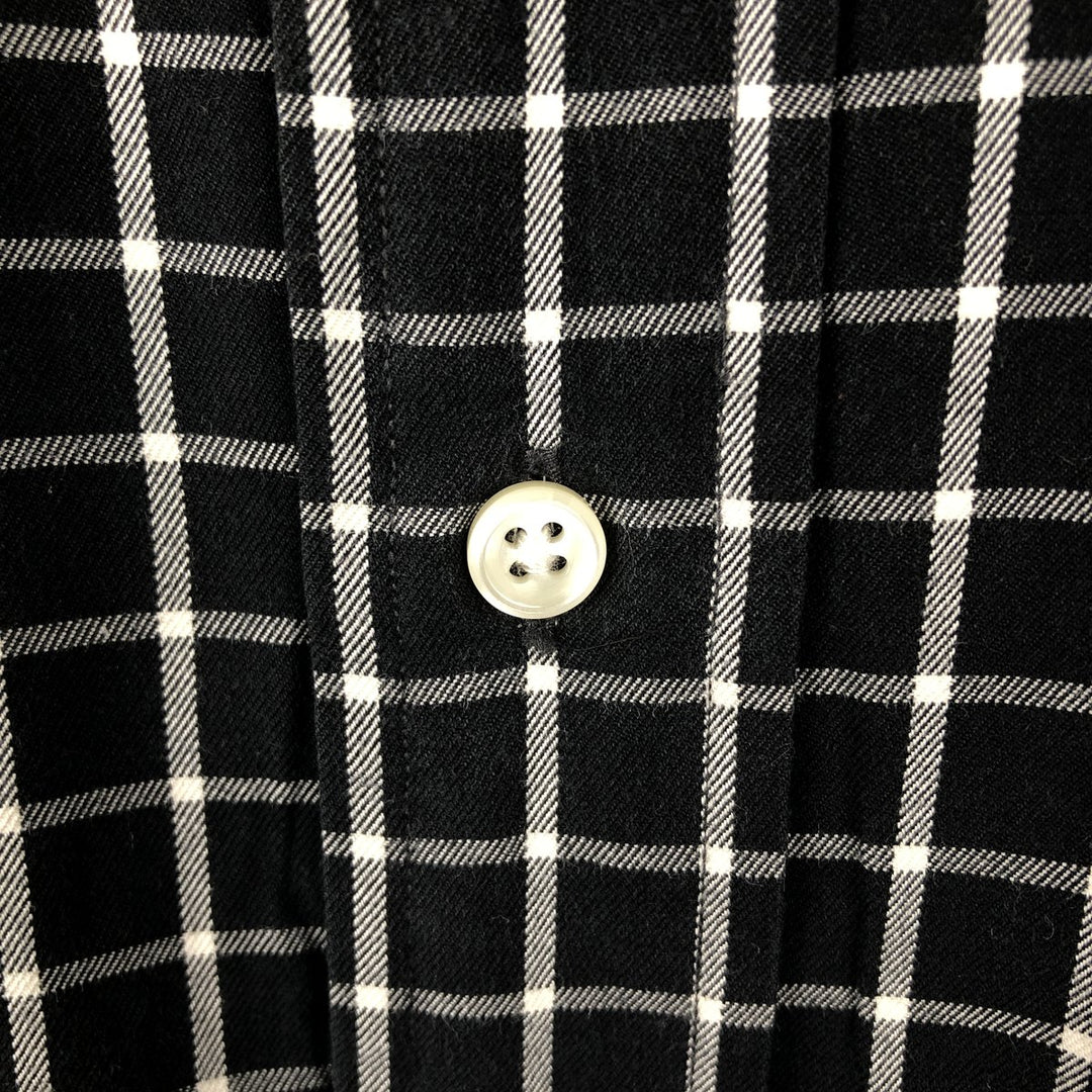 Ralph Lauren BLAKE long sleeve button down check shirt, men's XL size cotton black type Vintage Second Hand